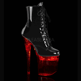 8" Heel FLASHDANCE-1020-8 Black Pat Clear